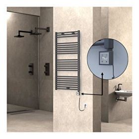 Haiti Elektrikli 600 Watt 600x1200 cm Düz Antrasit KTX3 Termostatlı Havlupan