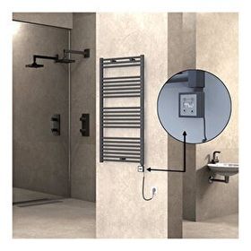 Haiti Elektrikli 600 Watt 600x1200 cm Düz Antrasit KTX3 Termostatlı Havlupan