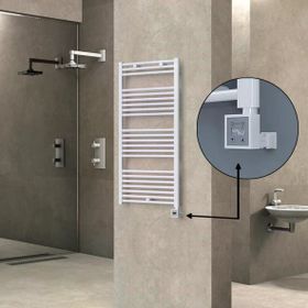 Haiti Elektrikli 600 Watt 600x1200 cm Düz Beyaz KTX3 Termostatlı Havlupan
