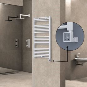 Haiti Elektrikli 600 Watt 600x1200 cm Düz Beyaz KTX3 Termostatlı Havlupan