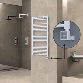 Haiti Elektrikli 600 Watt 600x1200 cm Düz Beyaz KTX3 Termostatlı Havlupan
