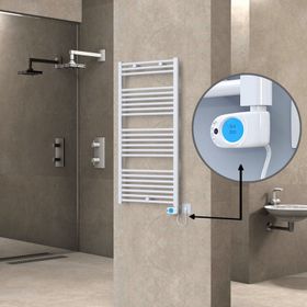 Haiti Elektrikli 600 Watt 600x1200 cm Düz Beyaz Musa Termostatlı Havlupan