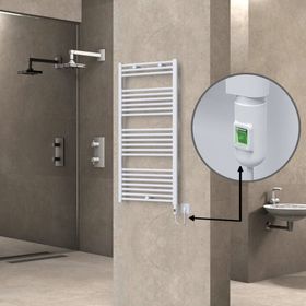 Haiti Elektrikli 600 Watt 600x1200 cm Düz Beyaz On Off Düğmeli Havlupan