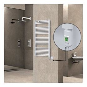Haiti Elektrikli 600 Watt 600x1200 cm Düz Beyaz On Off Düğmeli Havlupan