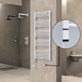 Haiti Elektrikli 600 Watt 600x1500 cm Düz Beyaz Oned On Off Termostatlı Sol Havlupan