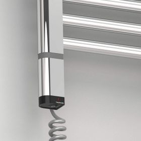 Haiti Elektrikli 600 Watt 600x1800 cm Düz Krom Oned On Off Termostatlı Sol Havlupan