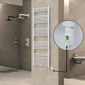 Haiti Elektrikli 900 Watt 600x1800 cm Düz Beyaz On Off Düğmeli Havlupan