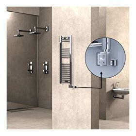 Haiti KTX3 Düz Krom 200 Watt 300x1000 cm Termostatlı Elektrikli Havlupan