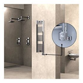 Haiti KTX3 Düz Krom 200 Watt 300x1100 cm Termostatlı Elektrikli Havlupan