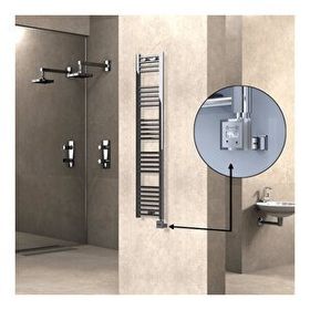 Haiti KTX3 Düz Krom 200 Watt 300x1500 cm Termostatlı Elektrikli Havlupan