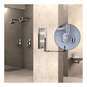Haiti KTX3 Düz Krom 200 Watt 300x700 cm Termostatlı Elektrikli Havlupan
