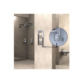 Haiti KTX3 Düz Krom 200 Watt 300x700 cm Termostatlı Elektrikli Havlupan