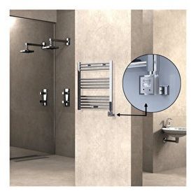 Haiti KTX3 Düz Krom 200 Watt 600x700 cm Termostatlı Elektrikli Havlupan