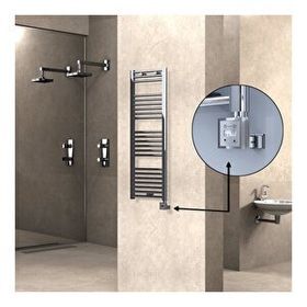 Haiti KTX3 Düz Krom 300 Watt 400x1200 cm Termostatlı Elektrikli Havlupan