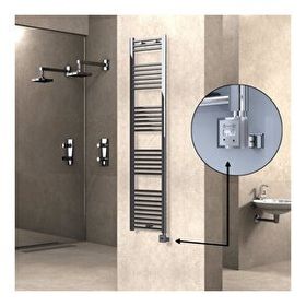 Haiti KTX3 Düz Krom 300 Watt 400x1800 cm Termostatlı Elektrikli Havlupan