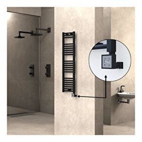Haiti KTX3 Düz Mat Siyah 300 Watt 300x1200 cm Termostatlı Elektrikli Havlupan