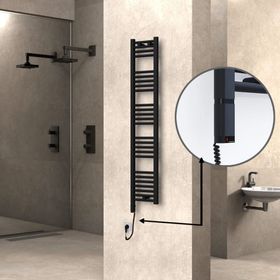 Haiti KTX3 Düz Mat Siyah 300 Watt 300x1500 cm Termostatlı Elektrikli Havlupan