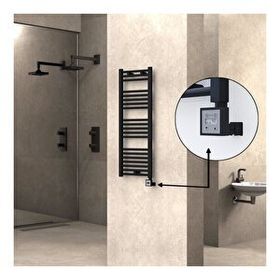 Haiti KTX3 Düz Mat Siyah 300 Watt 400x1100 cm Termostatlı Elektrikli Havlupan