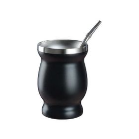 Haitn 300 ml 304 Paslanmaz Çelik Mate Cup Siyah Suluk