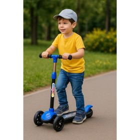 Hak-İş Oyuncak Swing Işıklı 3 Tekerlekli Mavi Scooter