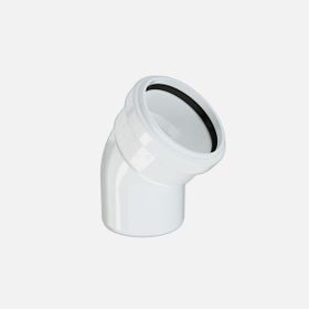 Hakan Boru 50x45 mm Beyaz Pvc-U Dirsek Borusu