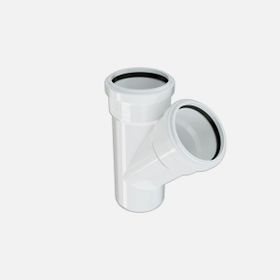 Hakan Boru 75x75 mm Beyaz 45 Pvc-U Çatal Borusu