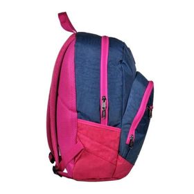 Hakan Çanta 96007 United Color Of Benetton Üç Bölmeli Okul Sırt Çantası Gri Pembe