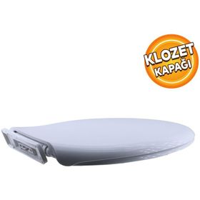 Hakersan Beyaz Kare Yavaş Kapanan Klozet Kapağı