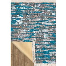 HalıMyLife Pvc Tabanlı Yıkanabilir 100x140 cm Kaymaz Halı