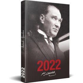 Halk Kitabevi 2022 Siyah Portre Atatürk Ajanda