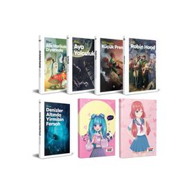 Halk Kitabevi Çocuk Klasikleri 5 Kitap Flying Kisses ve Catgirl Defter