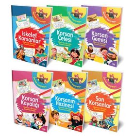 Halk Kitabevi Hikayeli - Örnek Korsan Maceraları Boyama Kitabı Serisi Seti - 6 Kitap Takım