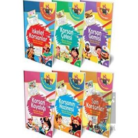 Halk Kitabevi Hikayeli - Örnek Korsan Maceraları Boyama Kitabı Serisi Seti - 6 Kitap Takım