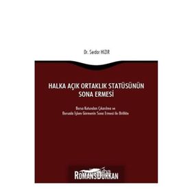 Halka Açık Ortaklık Statüsünün Sona Ermesi - Serdar Hızır
