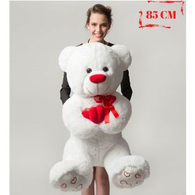 Halley 85 cm Efsane Kalp Tutan Sevimli Peluş Ayı