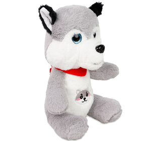 Halley PL62557 Asorti Hayvanlar Kurt 25 cm Gri Beyaz Peluş Oyuncak