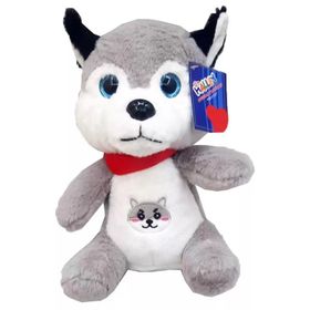Halley PL62557 Asorti Hayvanlar Kurt 25 cm Gri Beyaz Peluş Oyuncak