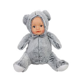 Halley PL62581 35 cm Gri Oyuncak Bebek Yüzlü Peluş Hayvanlar