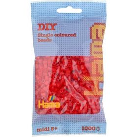 Hama 1.000`lik Şeffaf Kırmızı Midi Boncuk