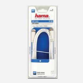 Hama 1.5 mt F Fiş - F Fiş Beyaz 90DB Sat Kablosu