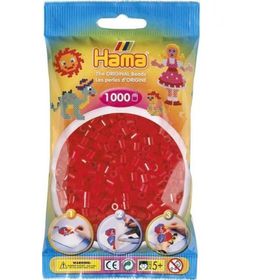 Hama 1000'lik Şeffaf Kırmızı Midi Boncuk