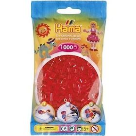 Hama 1000'lik Şeffaf Kırmızı Midi Boncuk