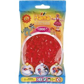 Hama 1000'lik Şeffaf Kırmızı Midi Boncuk