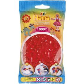 Hama 1000'lik Şeffaf Kırmızı Midi Boncuk