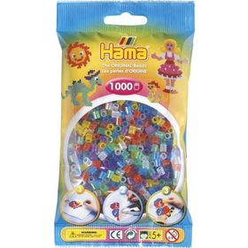 Hama 1000'lik Şeffaf Simli Renkler Midi Boncuk
