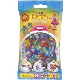 Hama 1000'lik Şeffaf Simli Renkler Midi Boncuk