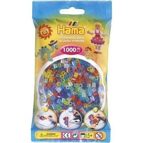 Hama 1000'lik Şeffaf Simli Renkler Midi Boncuk
