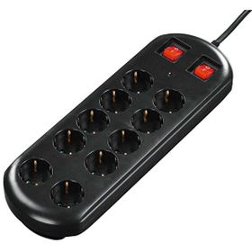 Hama 2 Switches 2 mt Siyah 10'lu Akım Korumalı Priz