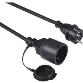 Hama 223252 IP44 10 mt Dış Mekan Siyah Uzatma Kablosu
