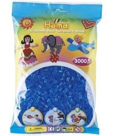 Hama 3000'lik Şeffaf Mavi Midi Boncuk